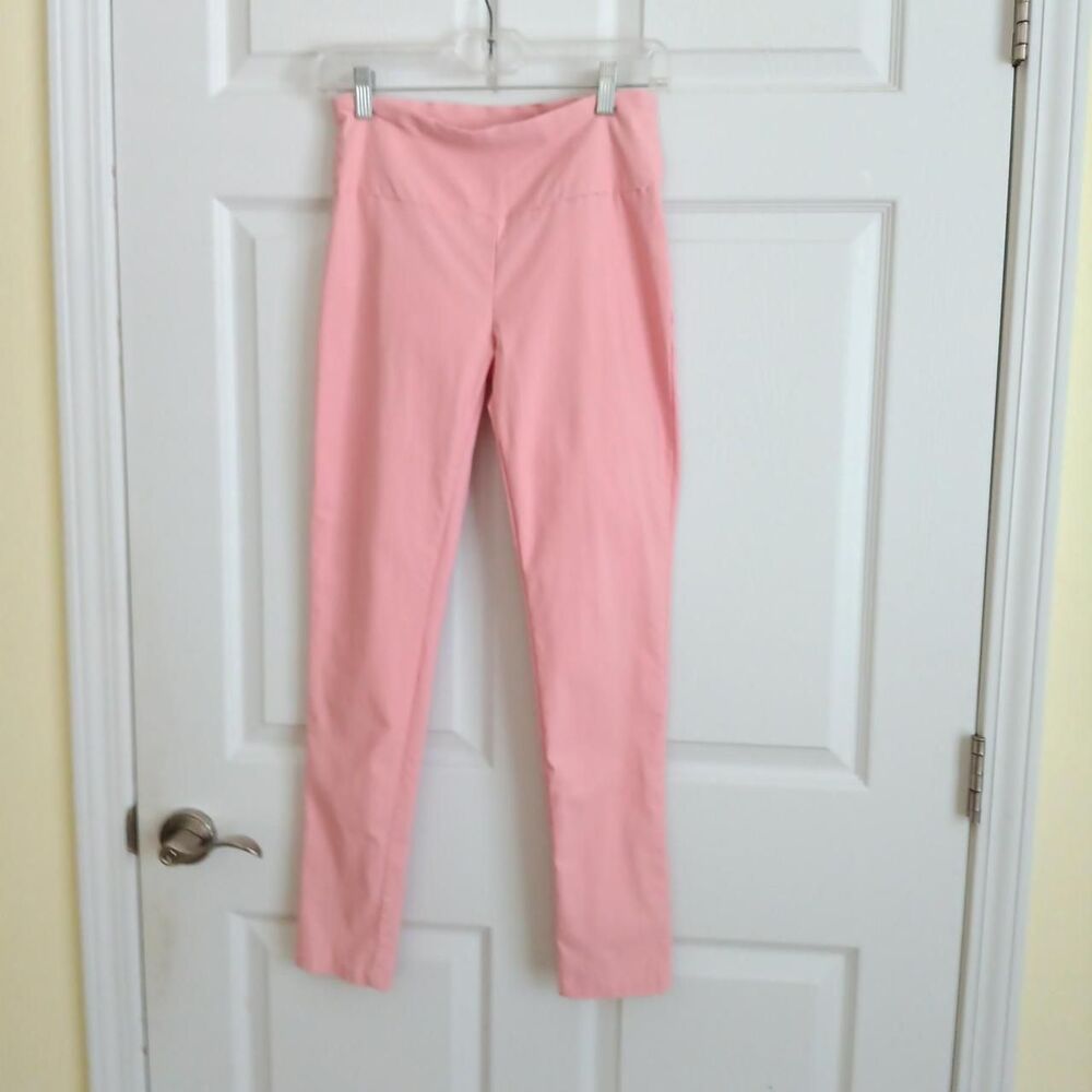 Hybrid & Company Pink High-Waisted Fitted Stretch Pants Medium